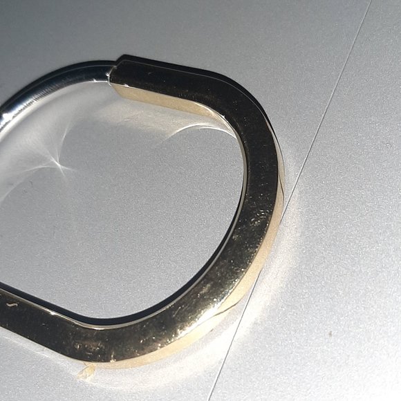 Tiffany and Co Bangle in Yellow and White Gold with Half Pave Diamond - Picture 6 of 6